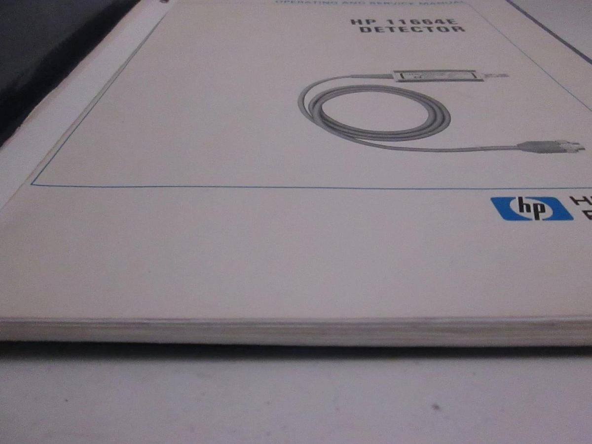 Used HP 11664E Detector Operating and Service Manual, Used