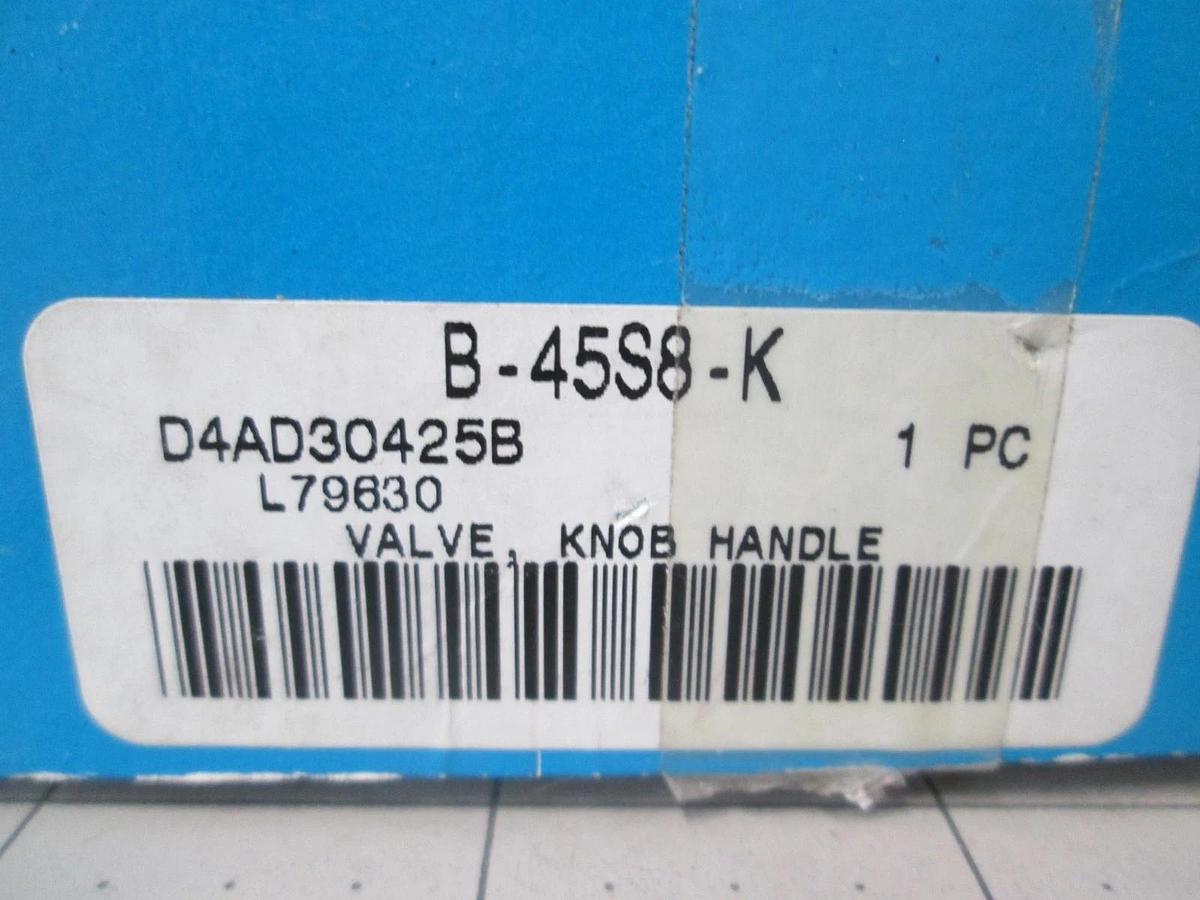 Swagelok, B-45S8-K, Brass Ball Valve, Knob Handle, New