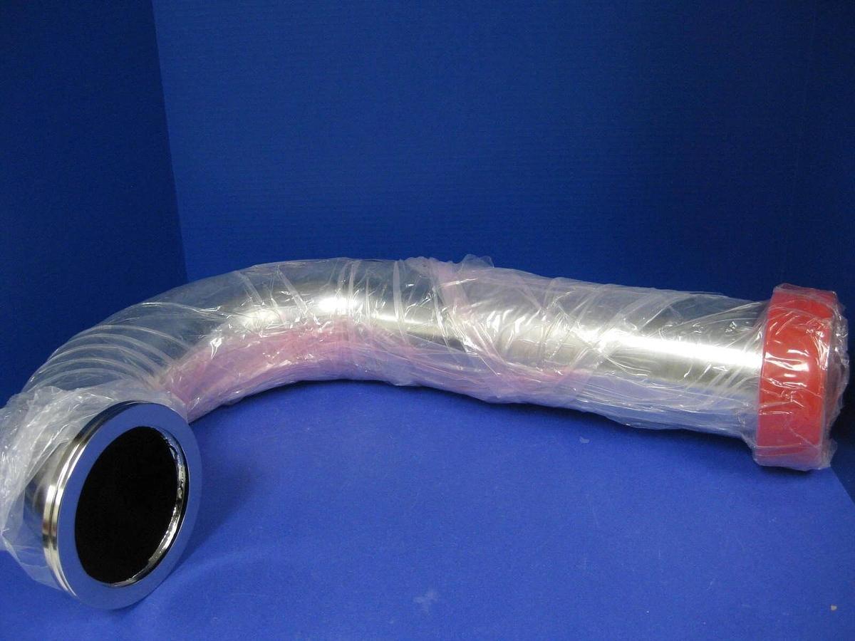Stainless Steel Vacuum Pipe 180° Elbow "J" Shape, ISO-100 , 22"L, New
