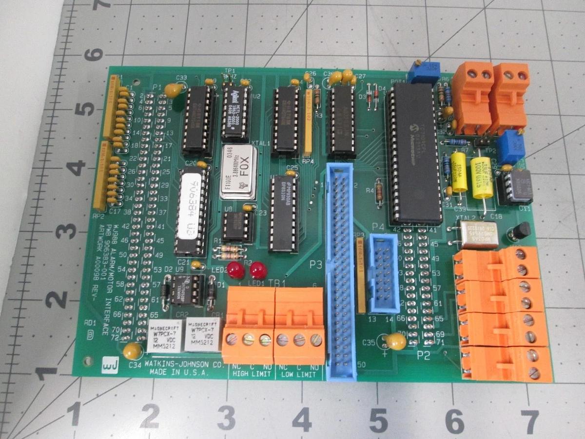 Watkins Johnson, 906384-001, Alarm/Motor Interface Card, New