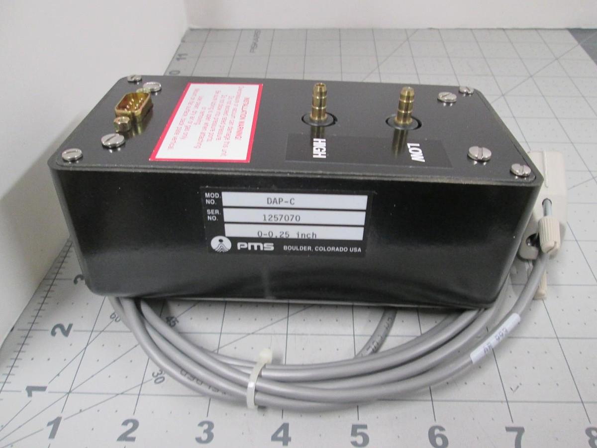 Used PMS, Serta, DAP-C, Differential Pressure Sensor w/ Cable, 0-0.25" New