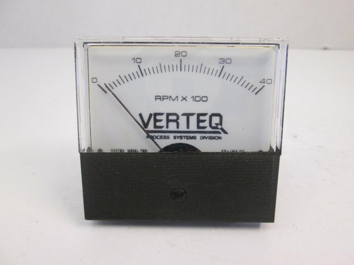 Used Verteq SRD Spin Rinse Drier Meter RPM X 100, 0-40, 7621