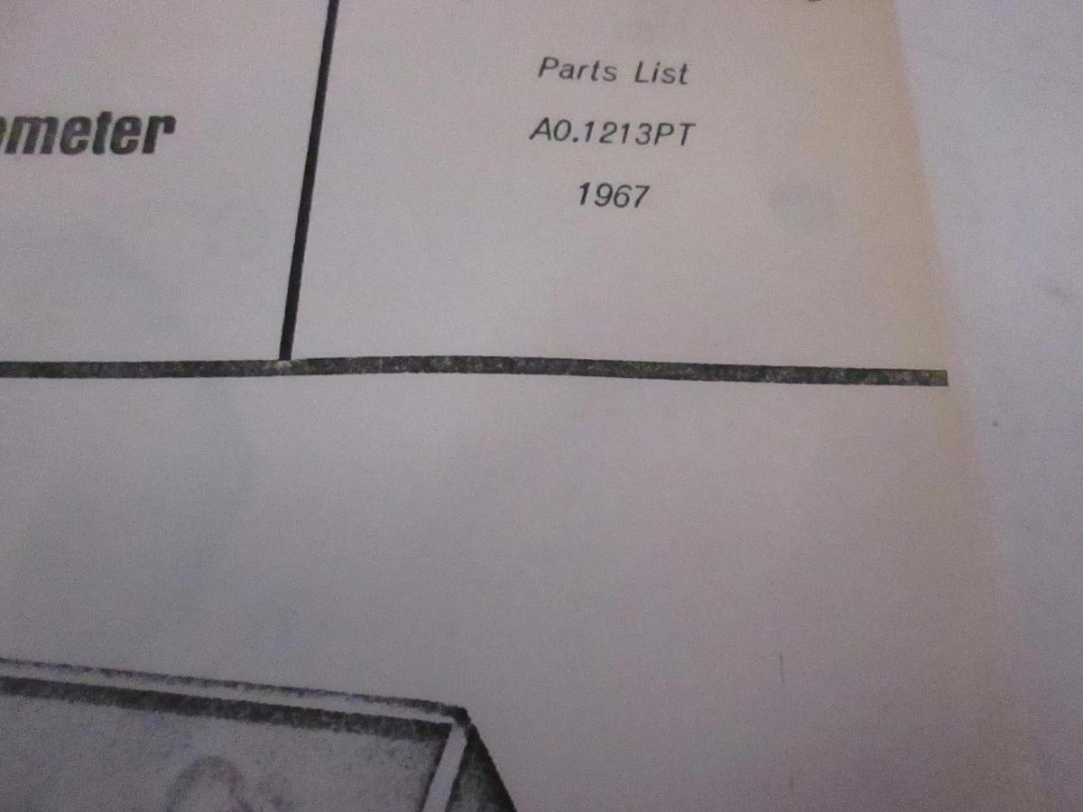Used Leeds Northrup 7555 and 7555-1 Type K-5 Potentiometer Parts List, Used