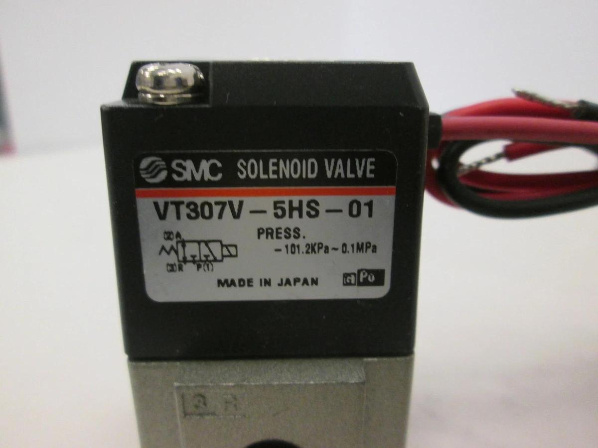 Used SMC, VT307-V-5HS-01, Solenoid Valve, Used, Lot of 2
