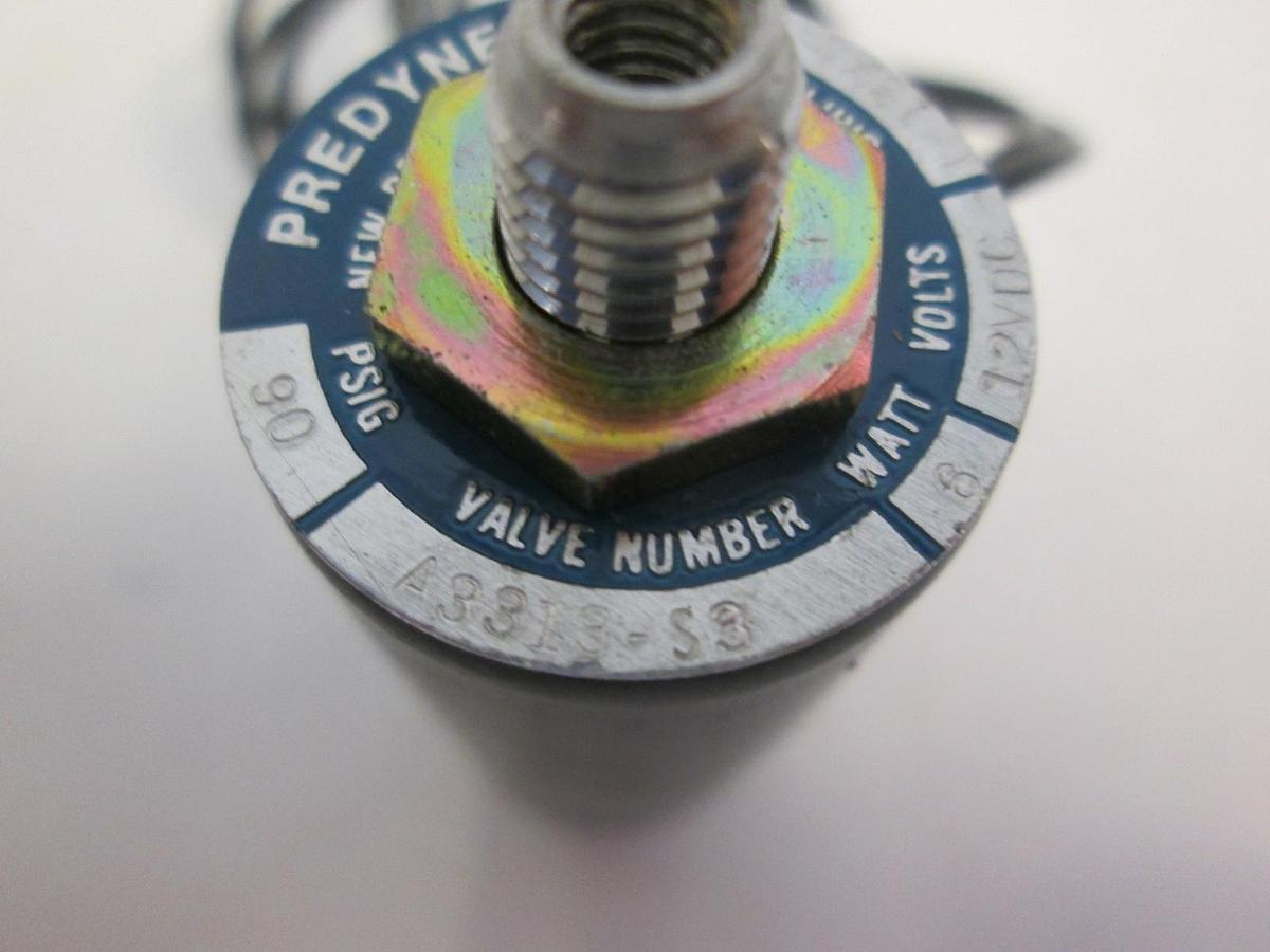 Used Predyne A3313-S3 Solenoid 2-Way Valve, New