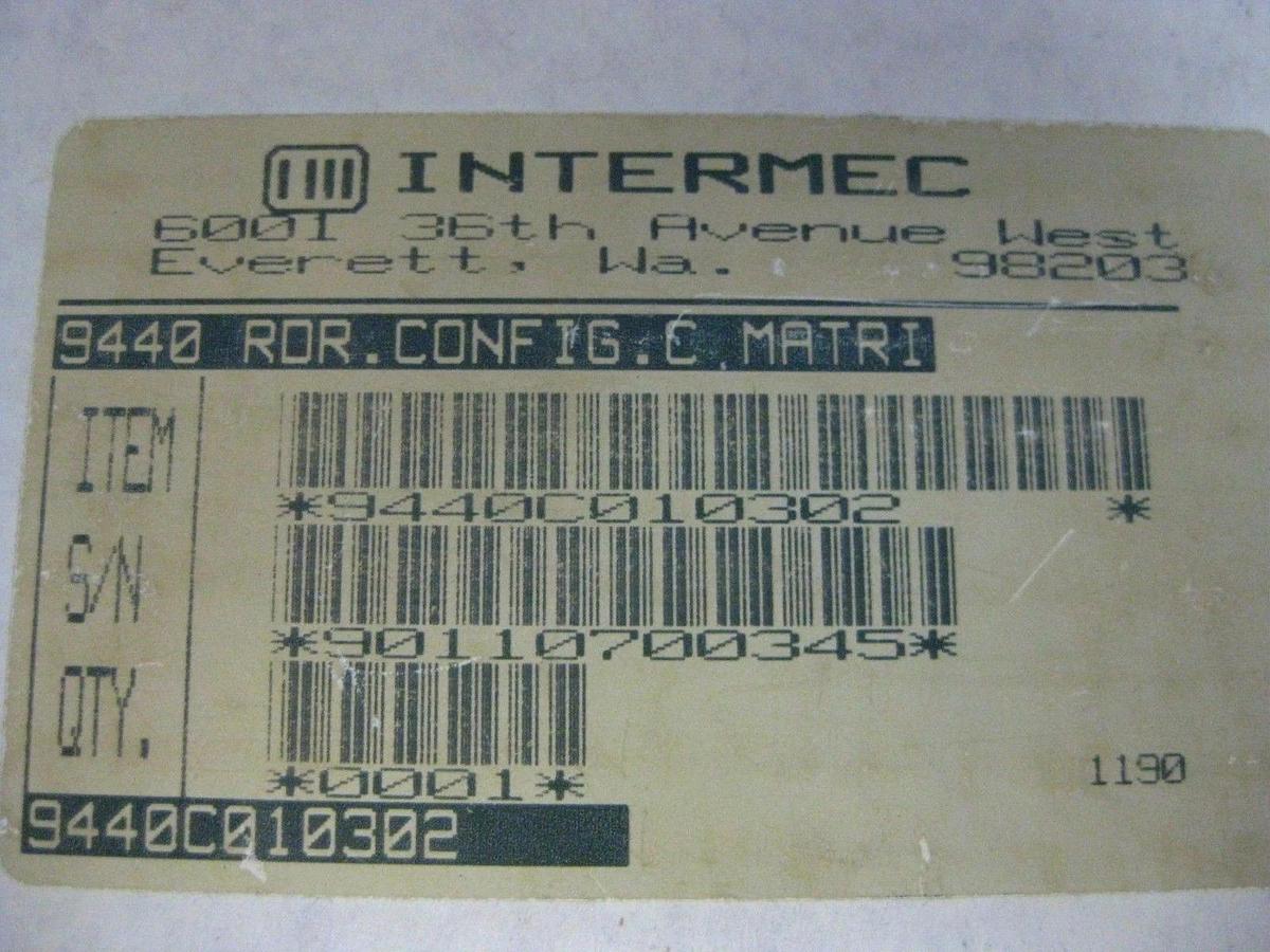 Used Intermec 9440 Trakker Barcode Scanner, New