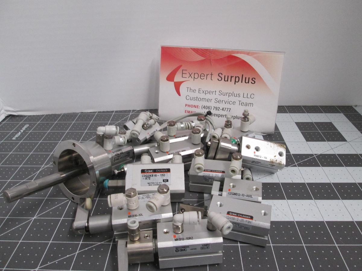 Used SMC Pneumatic Cylinder MKB12-10L MKB12-20RZ CDQ2KB16-15D Air Clamps Lot