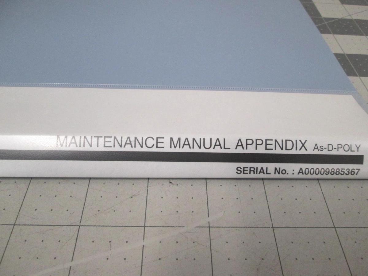 Used TEL Tokyo, ALPHA-8S, Maintenance Manual Appendix, As-D-Poly, Used