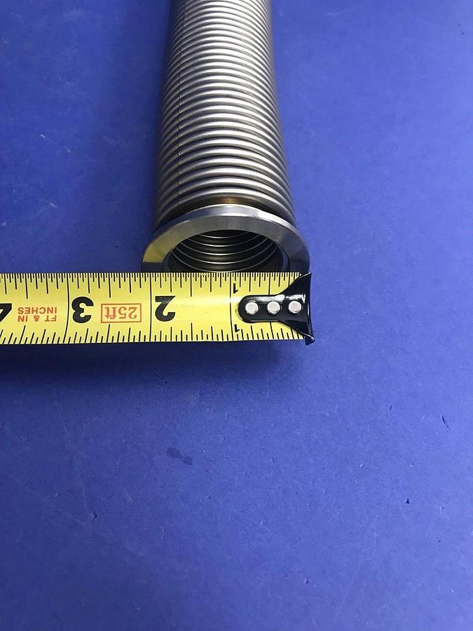 Stainless Steel Flexible Vacuum Hose 10"L,  NW40 Flanges , NEW