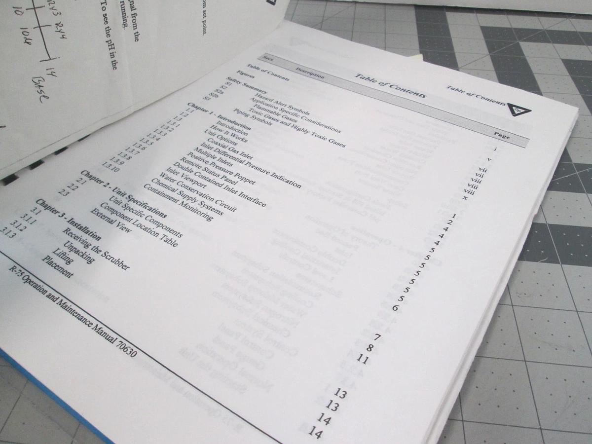 Used Gradient Pt, Model R-75, Gas Abatement System Operation and Maintenance Manual
