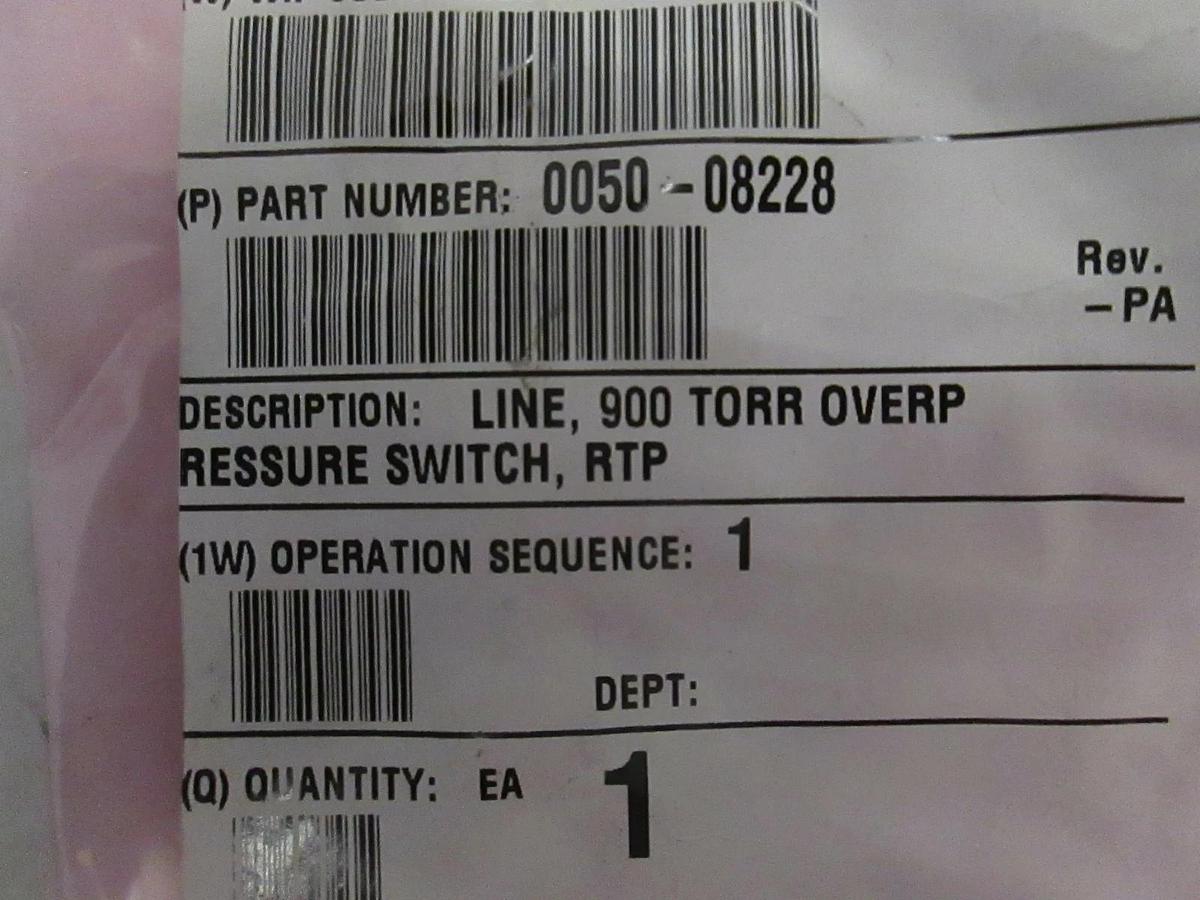 Used AMAT, Line, 900 Torr Overpressure Switch, RTP, 0050-08228, Used