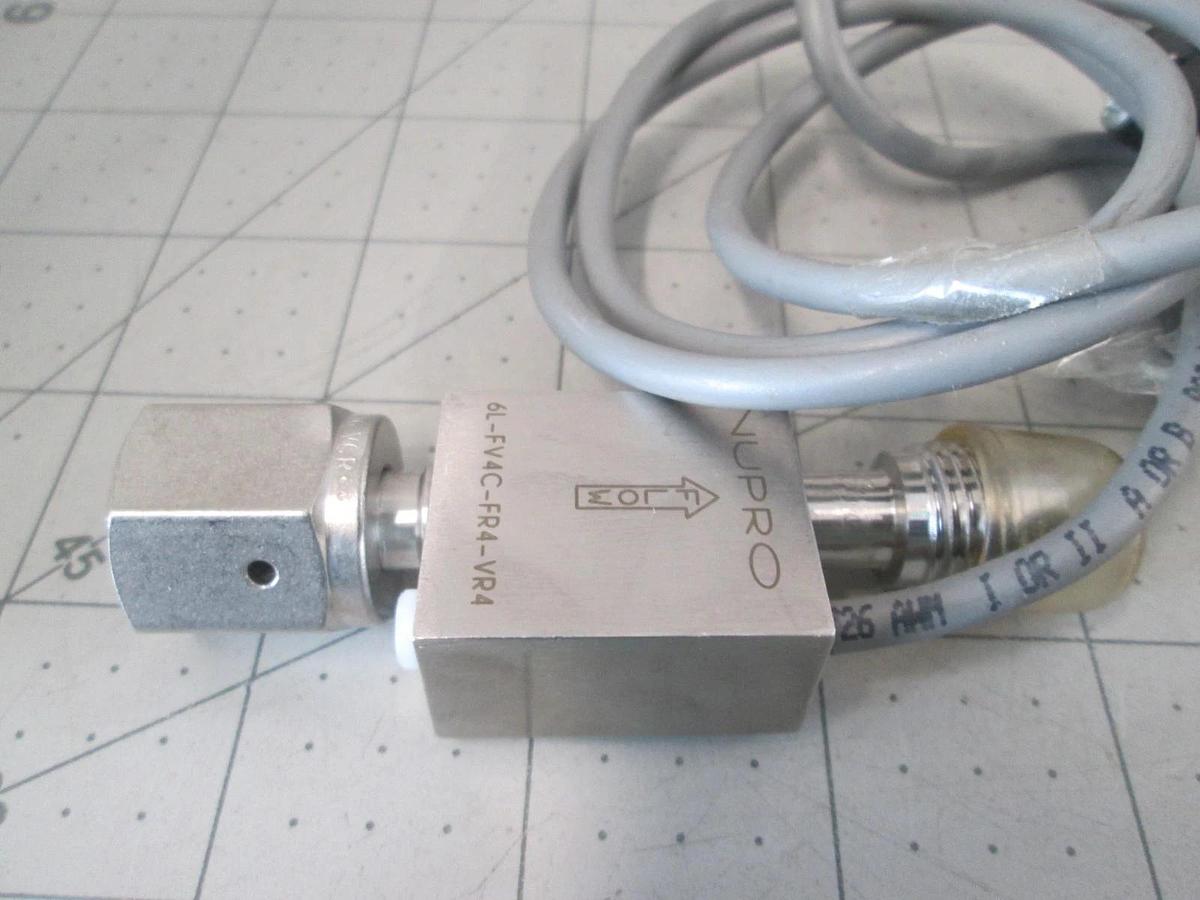 Used Nupro, 6L-FV4C-FR4-VR4, Vertical Flow Sensor, Used
