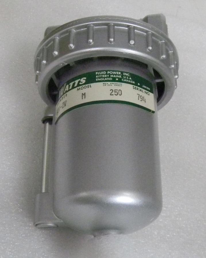 Watts Fluid Power 601-2W Coalescing Filter , 250 PSI, Model- M, 1/4" F NWOB