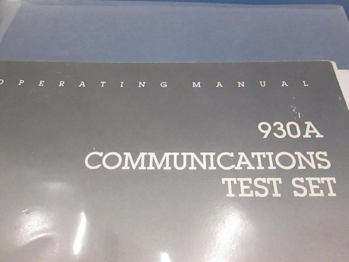 Used Sage 930A Communications Test Set Operating Manual, Used