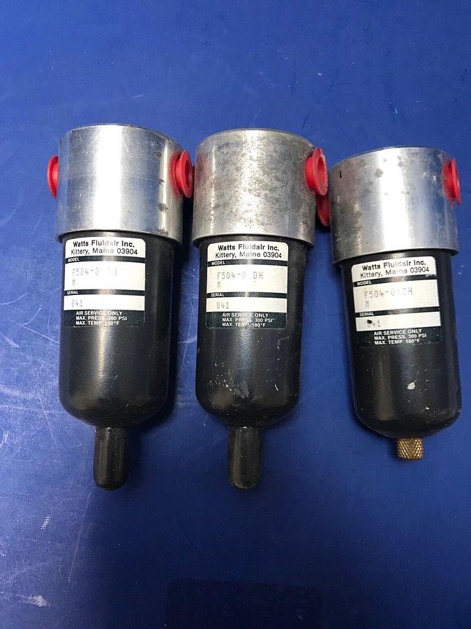 WATTS Miniature Filter F504-01DH, 20 Micron, 1/8", Metal Bowl, Lot of 3 New