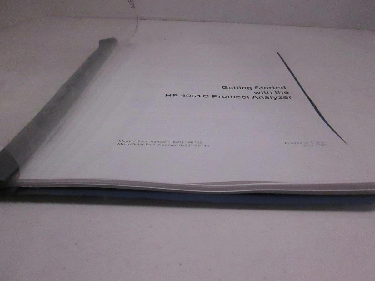 Used HP 4951C Protocol Analyzer Introductory Guide, Used