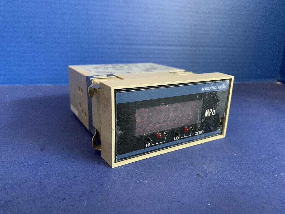 Used NAGANO KEIKI GC82-219 Digital Indicator, 24 VDC, -0.1 to 0.3 MPa, 0-5VDC
