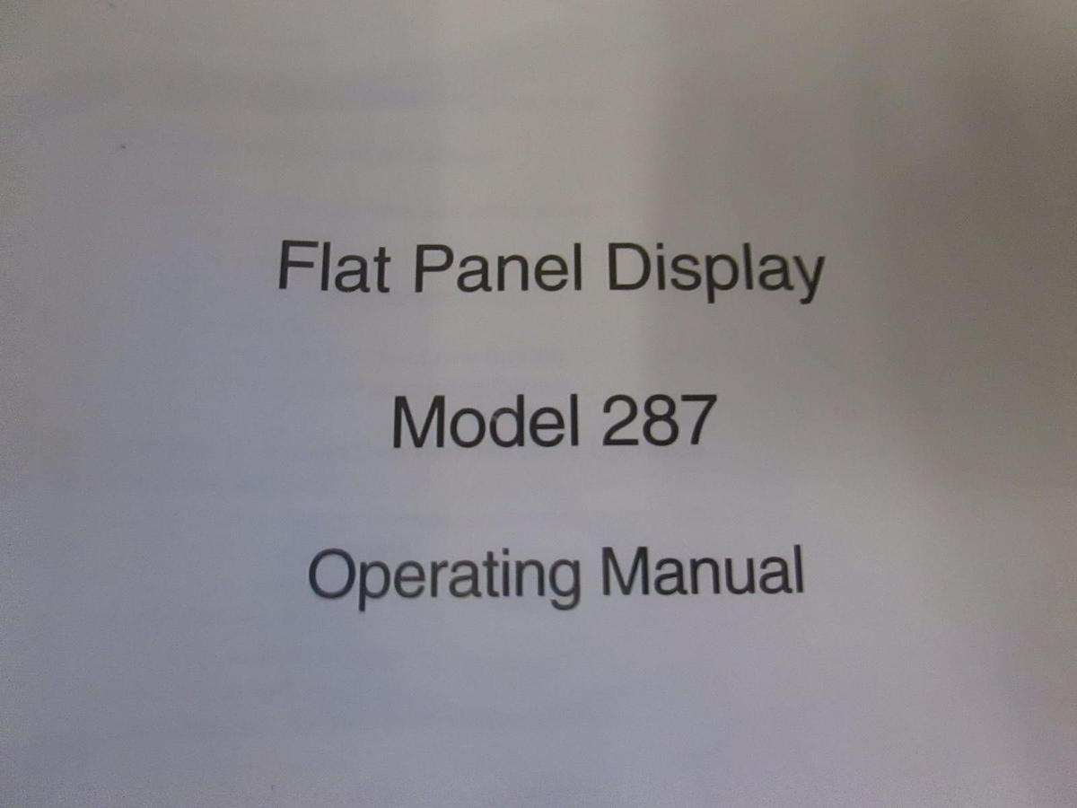 Used ASM Flat Panel Display Model 287 Operating Manual, Used