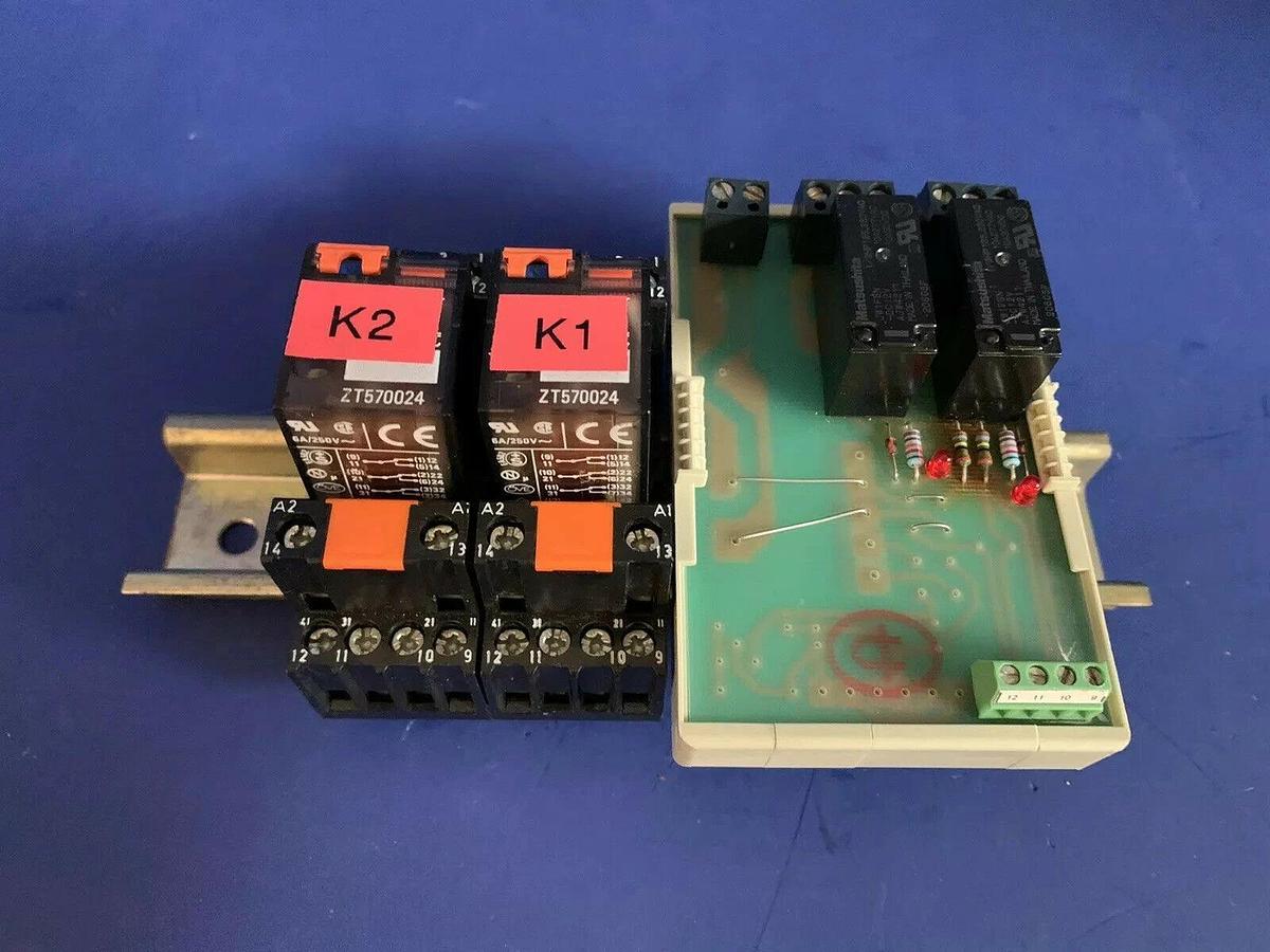 Used Wieland Bamberg Module Assy w/ Schrack ZT570024 Relays, Used