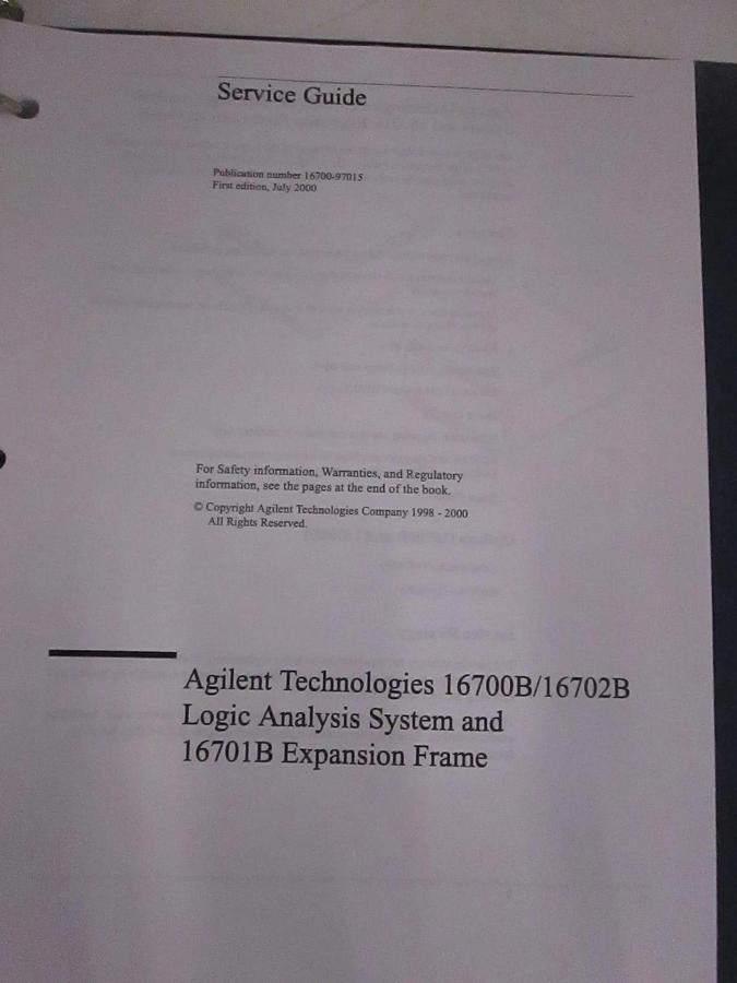 Used Agilent Tech Logic Analysis Systems 16700B/16702B/16701B Expansion Frame, Used