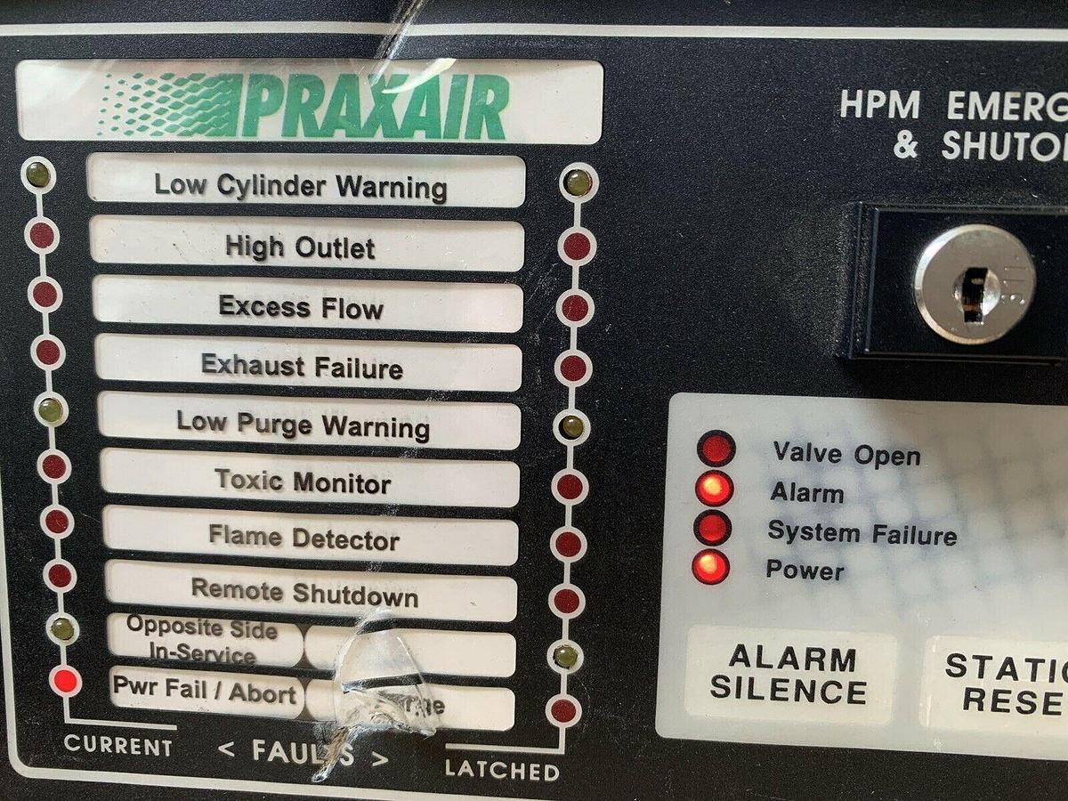 Used Praxair HPM Emergency Alarm and Shutoff Station, Used