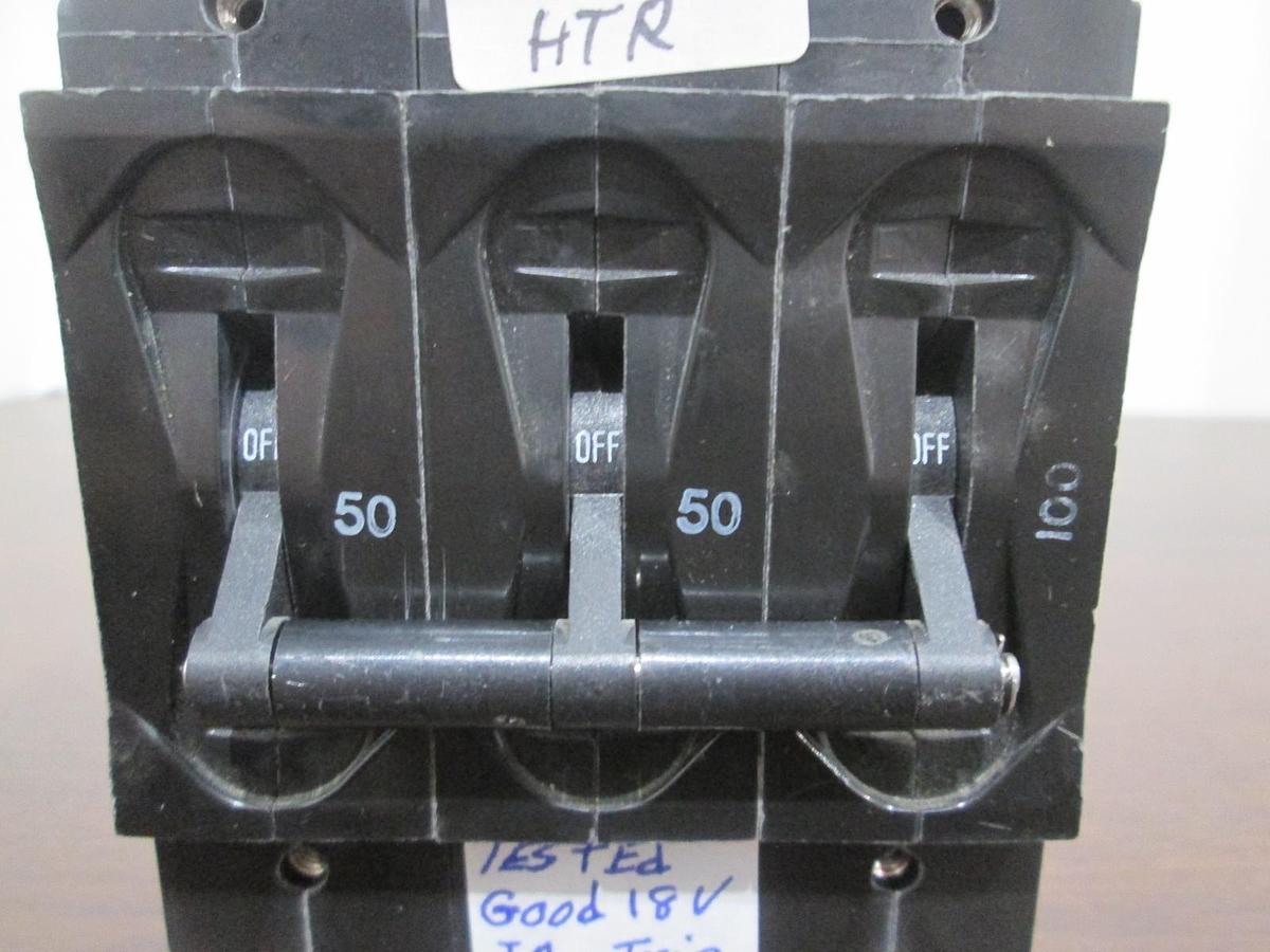 Used Airpax, 219-3-8625-16, 3 Pole Circuit Breaker, 50/50/100A, Used