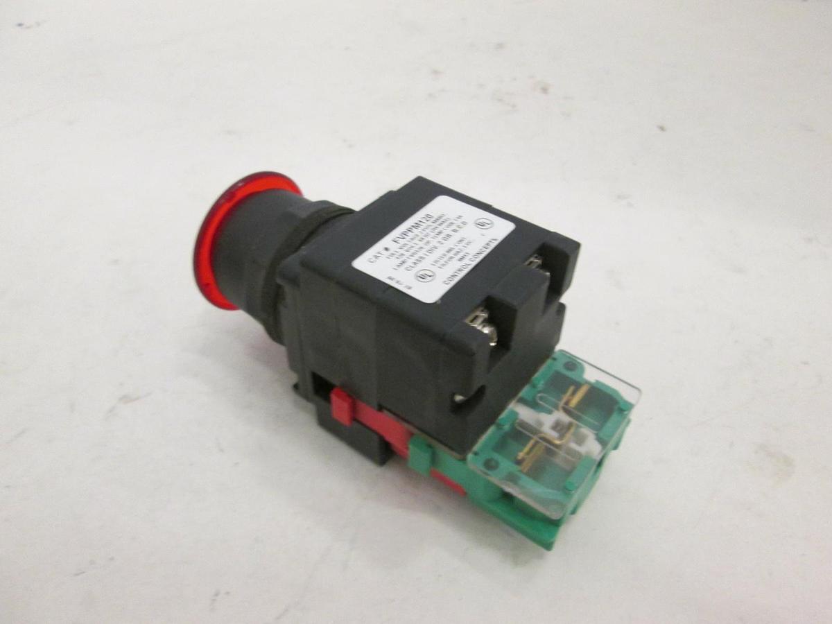 Used Control Concepts, Red Push Pull Switch, FVPPM120, Used
