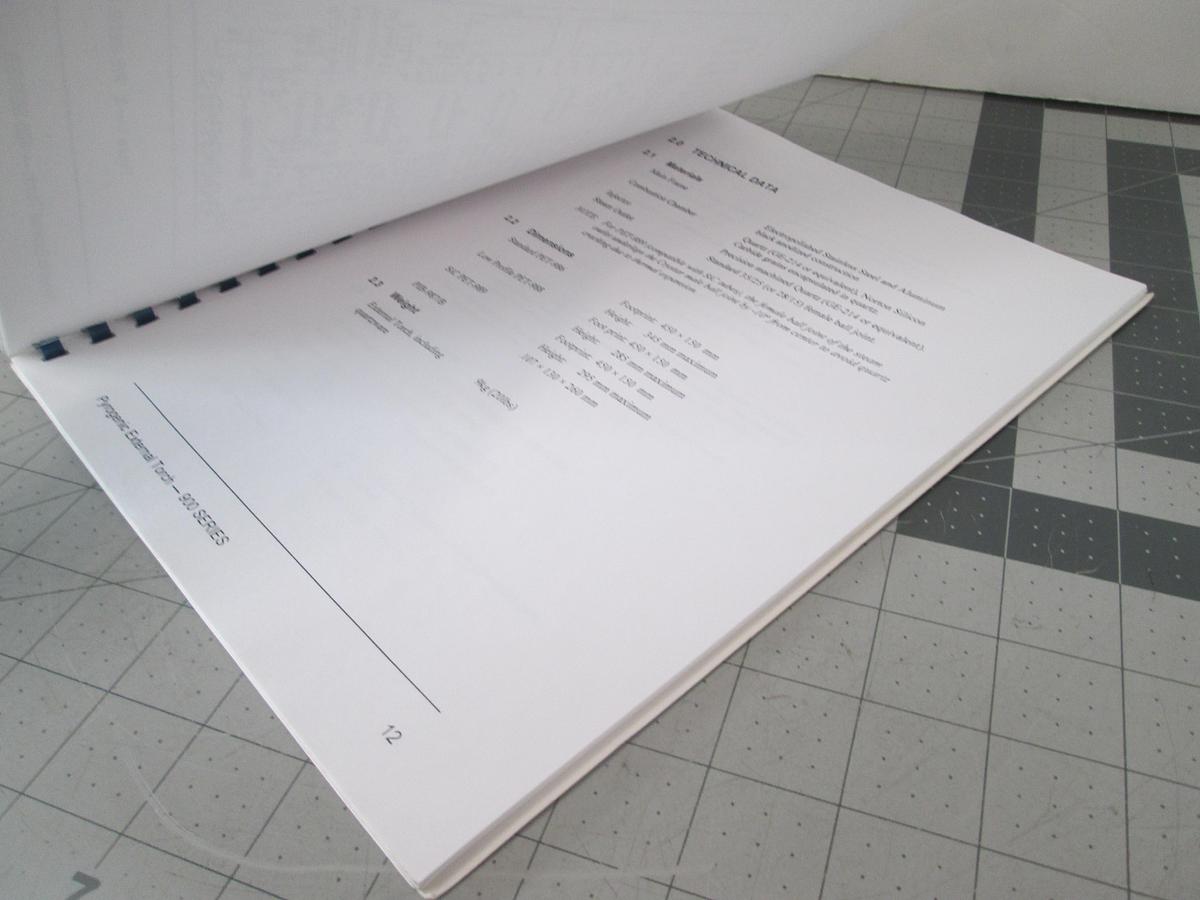 Used Persys, Pyrogenic External Torch User Manual, 900 Series, Used