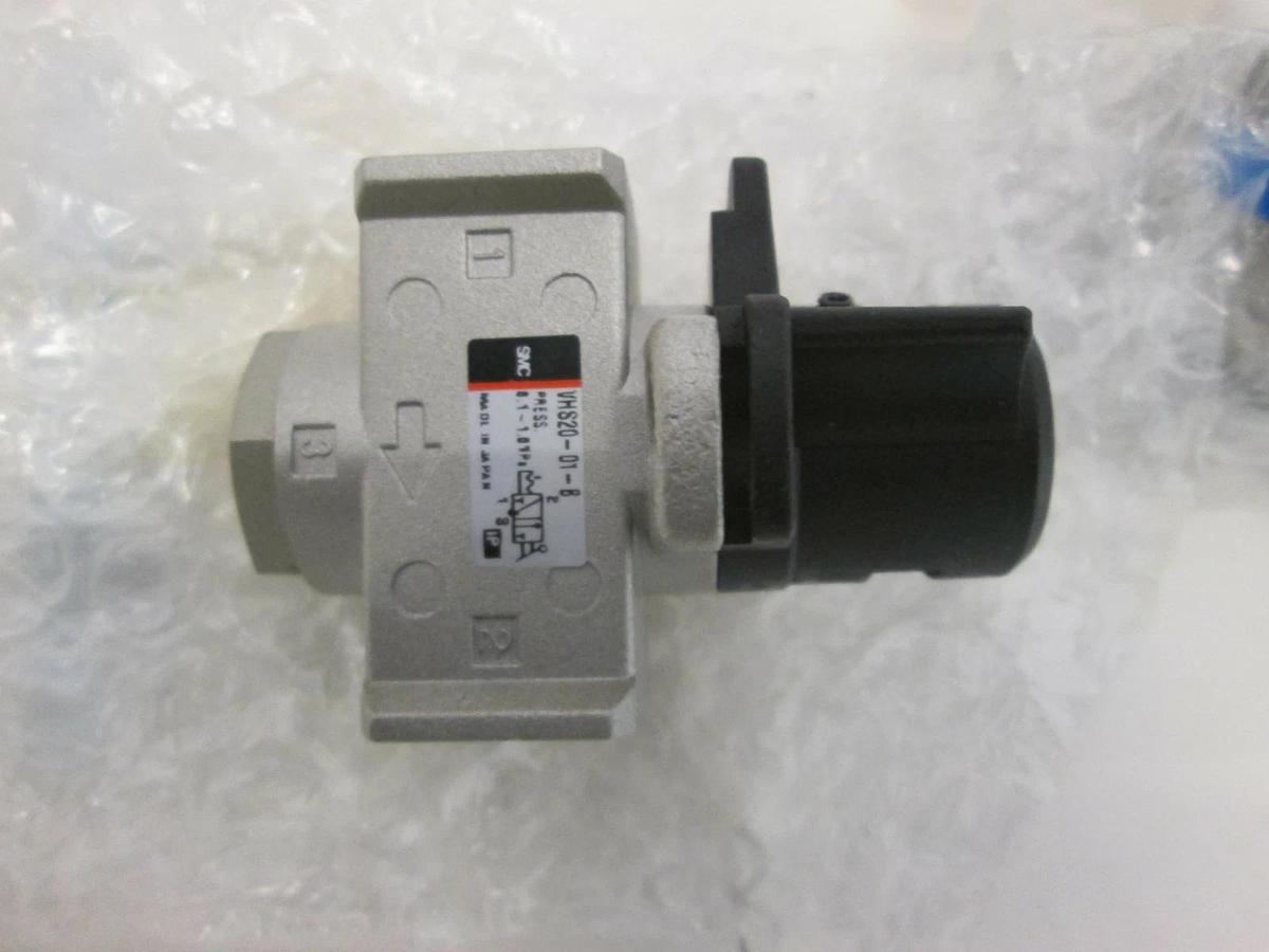 SMC, VHS20-01-B, Lock Out Valve, 3-Port, New, Lot of 3
