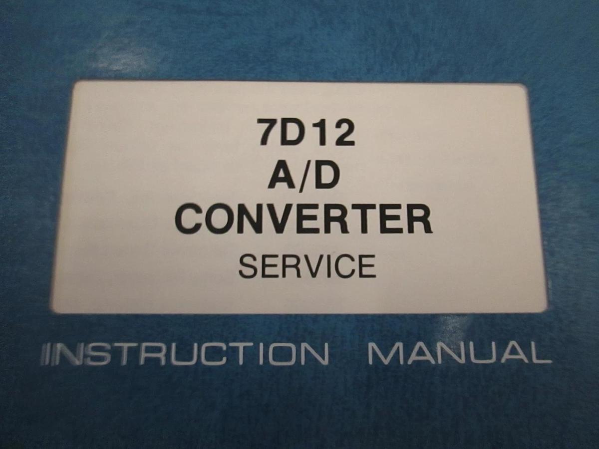 Used Tektronix 7D12 A/D Converter Service Instruction Manual, Used