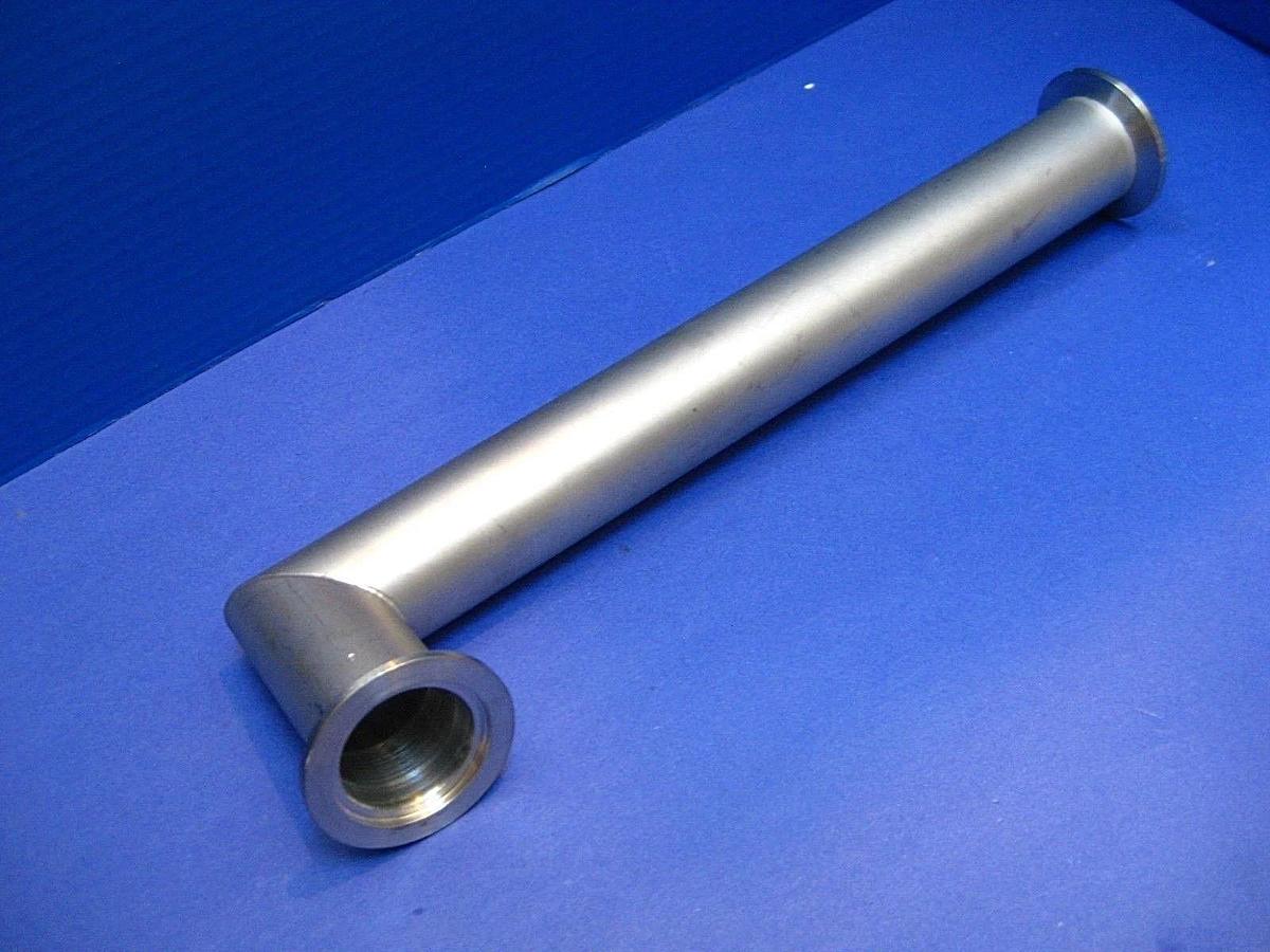 Used Stainless Steel Miltered Elbow Vaccum Pipe, 12" x 2.5" L, NW40 Flanges