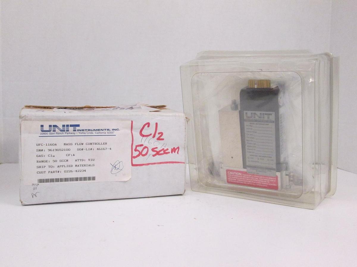 Used Unit UFC-1160A Mass Flow Controller, CL2, 50 SCCM, Refurbished