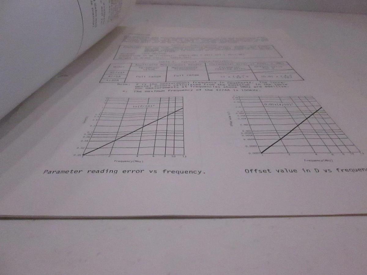 Used HP Model 16047C Test Fixture Operating Note, Used