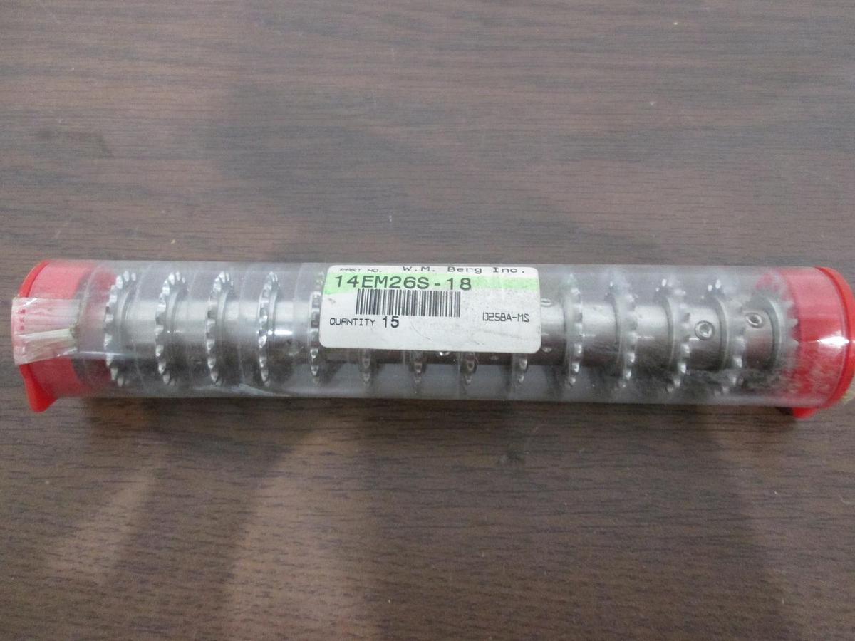 Used W.M. Berg, 14EM26S-18, Mini Pitch Sprocket, 18 Teeth, .1475”, New, Lot of 15