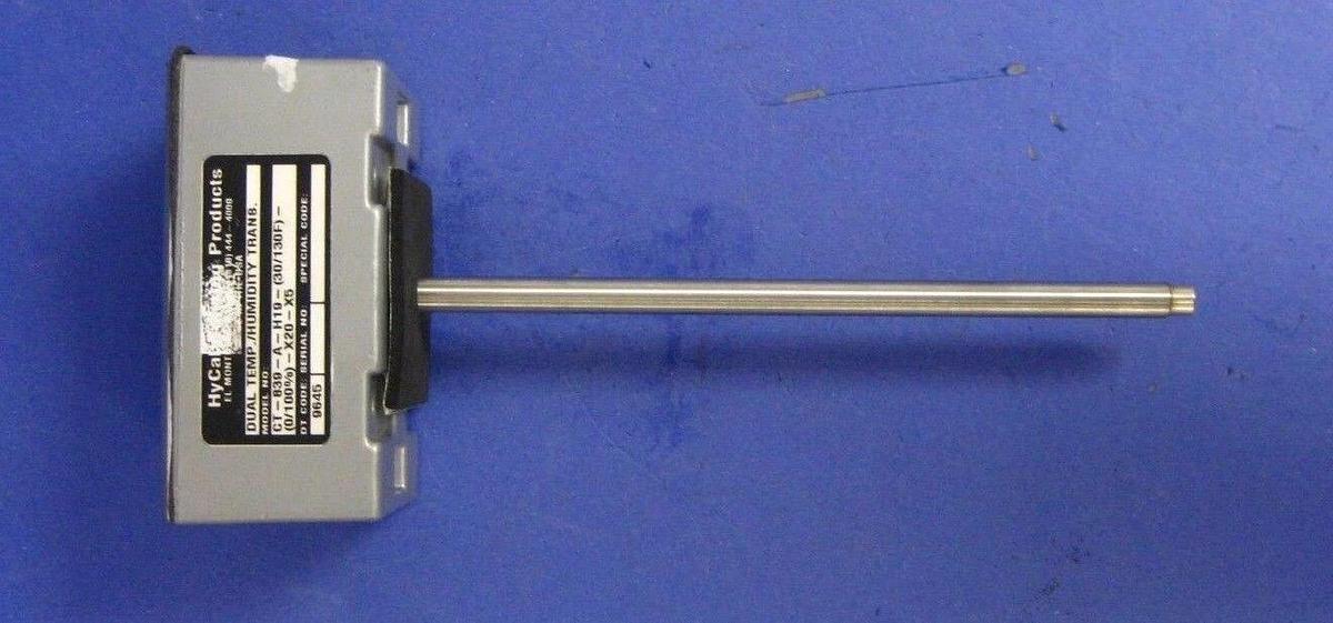Used HyCal Sensing CT-839-A-(30/130F)-(0/100%)-X20-X5 Dual Temp/Humidity Transmitter