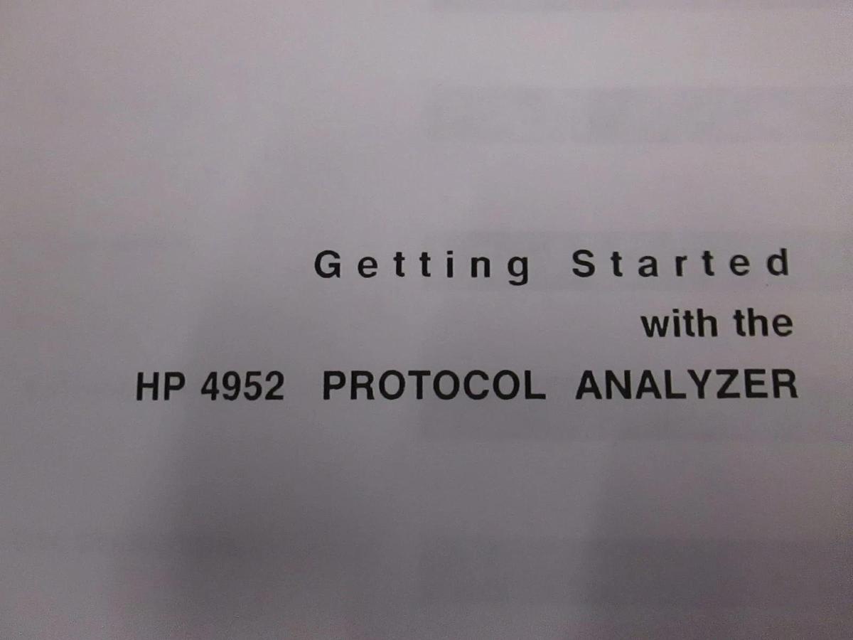 Used HP 4952 Protocol Analyzer, Getting Started With, Used