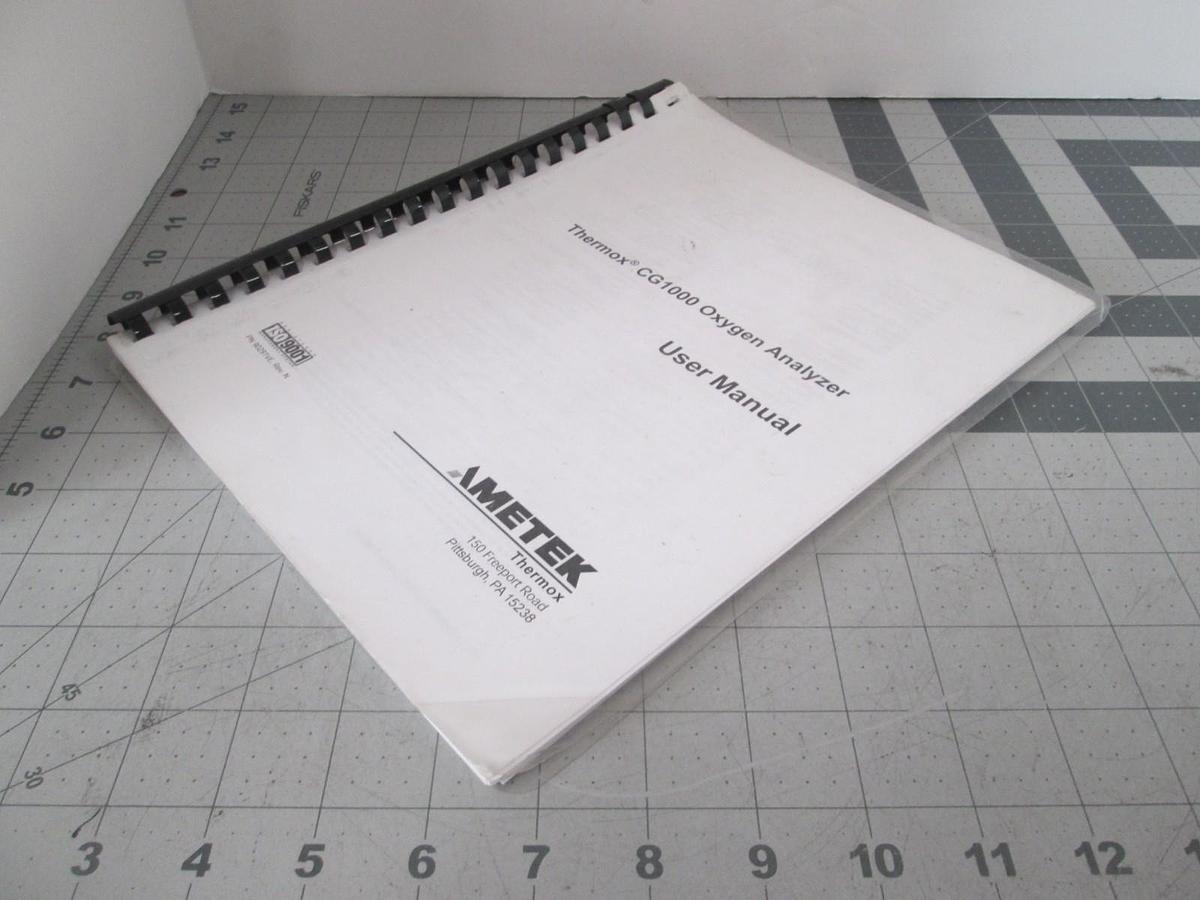 Used Ametek, Thermox CG1000 Oxygen Analyzer, User Manual, Used