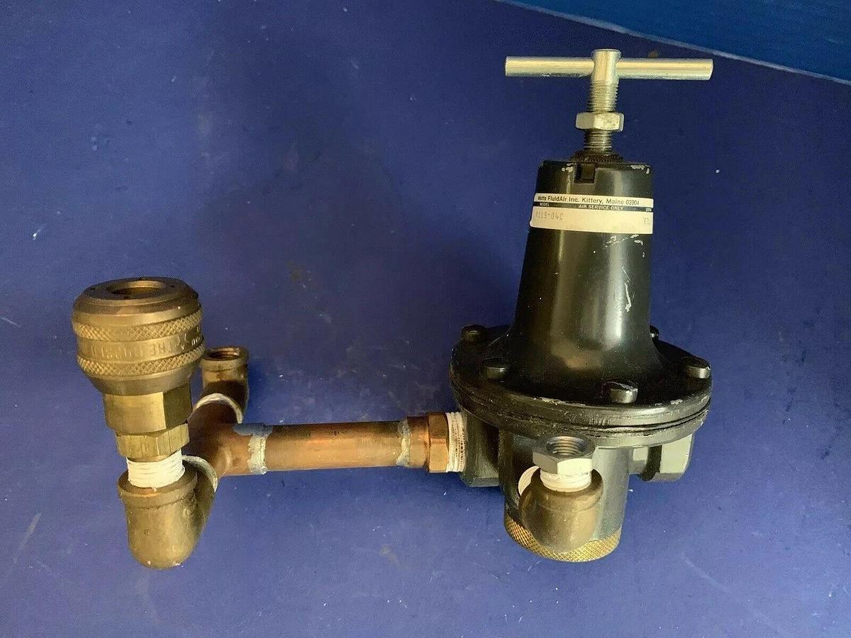 Used Watts R119-04C Air Regulator Assy w/ Hanson 3000 Push-Tite Coupling, Used