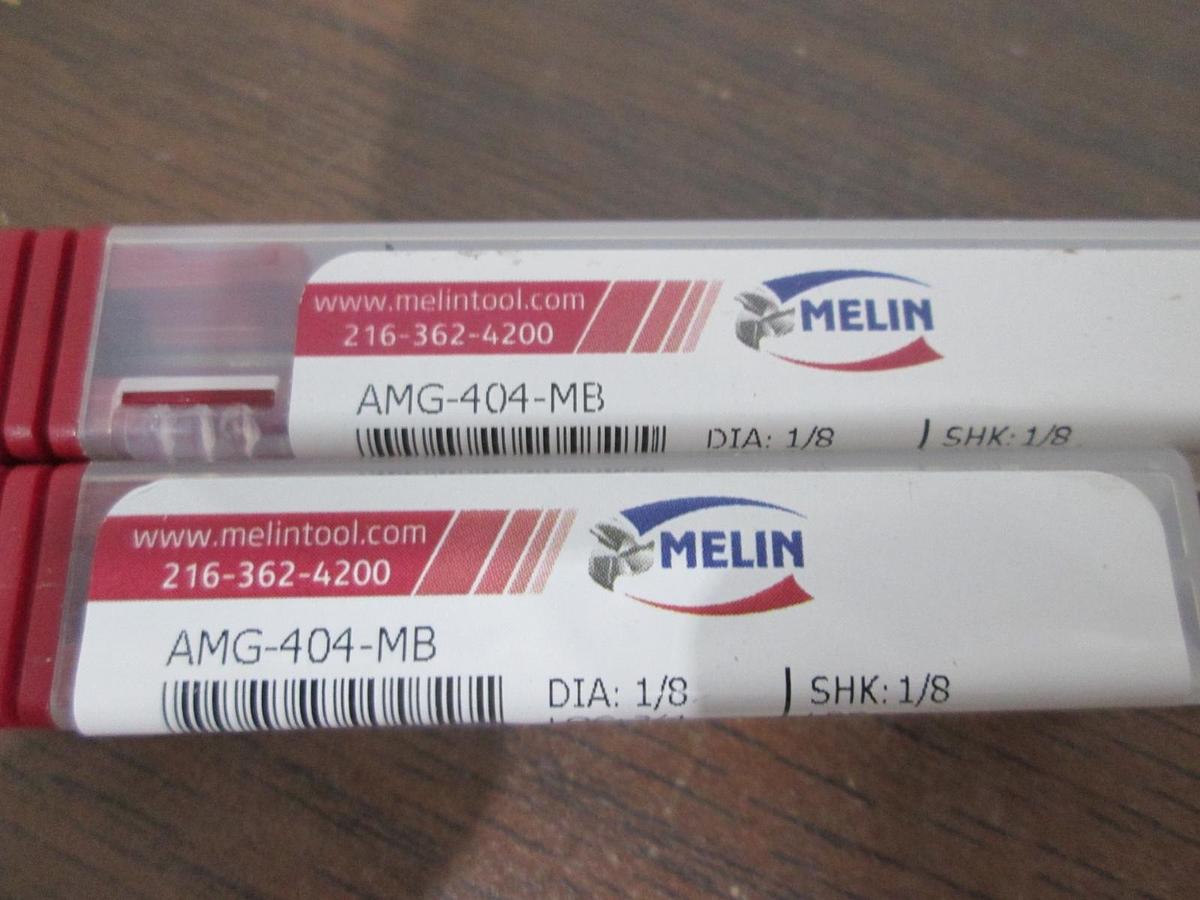 Used Melin, AMG-404-MB, Carbide Ball End Mill, 1/8 Dia, New, Lot of 2