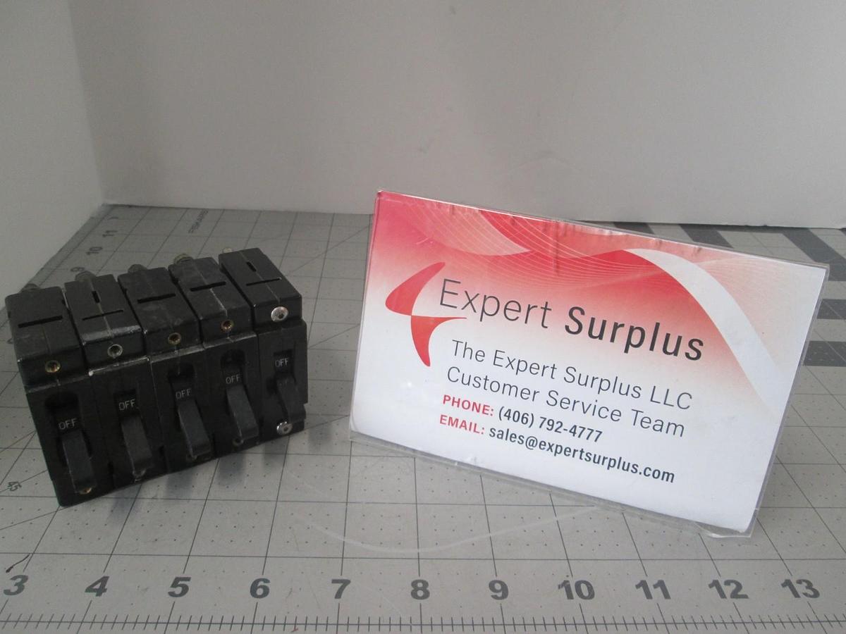Used Airpax, Circuit Breaker, Single Pole, APL1-1-62-153, Used, Lot of 5