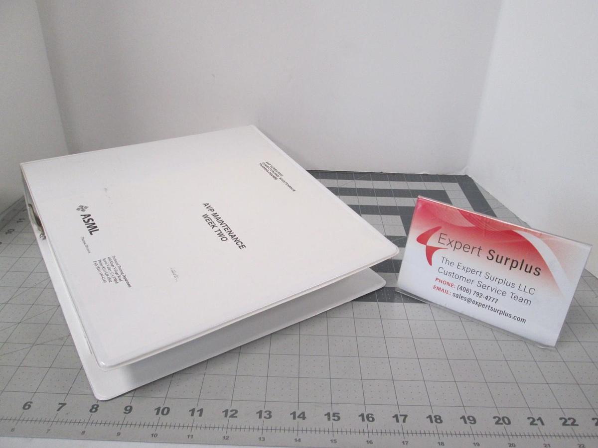 Used ASML, AVP Series 8000, Operation and Maintenance Course, Week Two, Used