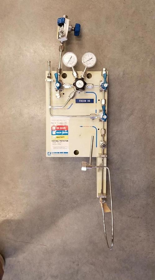 Used ASGT High Purity Gas Panel, CGA xxx w/pigtail previously used for C2F6