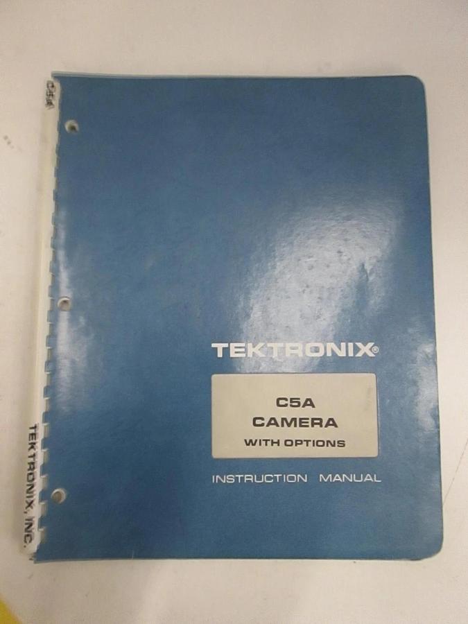 Used Tektronix C5A Camera with Options Instruction Manual, Used
