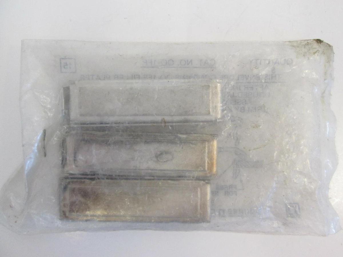 Square D Cat No. QO-1FP Metal Filler Plate, NIP, Lot of 3