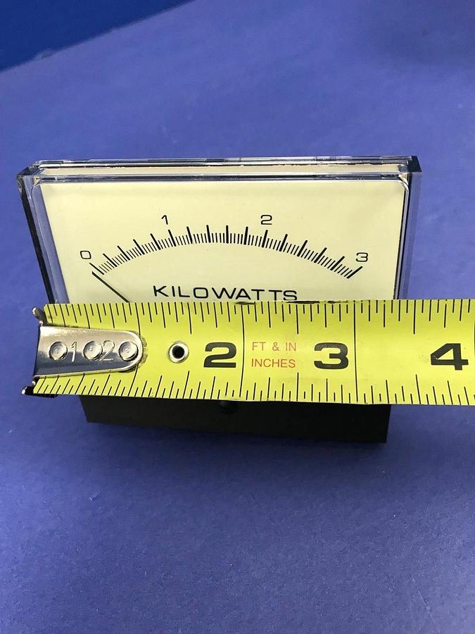 A&M 686098 Panel Meter 0-3 Kilowatts, New