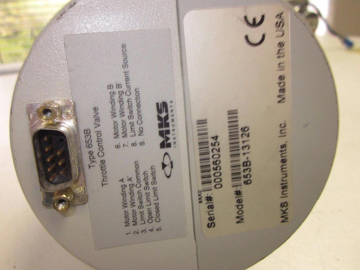 Used MKS 653B-13126 Throttle Control Valve w/ Motor, Type, Used