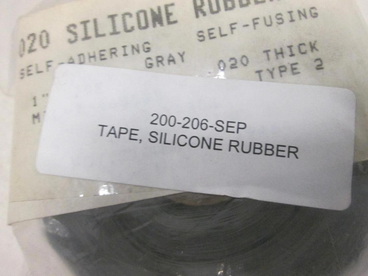 Gudebrod, Inc, G1-020, G1-020 SILICON RUBBER TAPE GREY, 1"w x .020thick, New