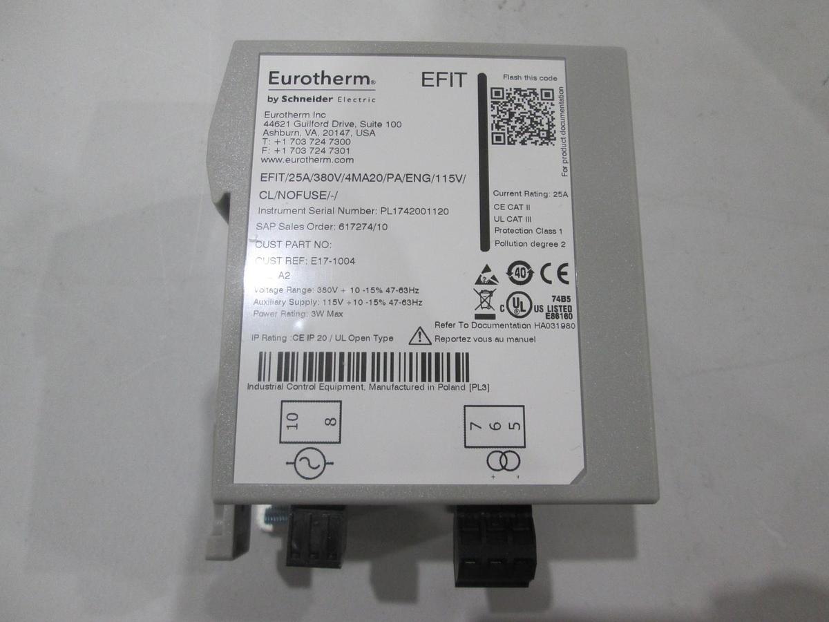 Eurotherm, EFIT/25A/380V/4MA20/PA/ENG/115V/CL/NOFUSE/-/, Power Controller, NWOB