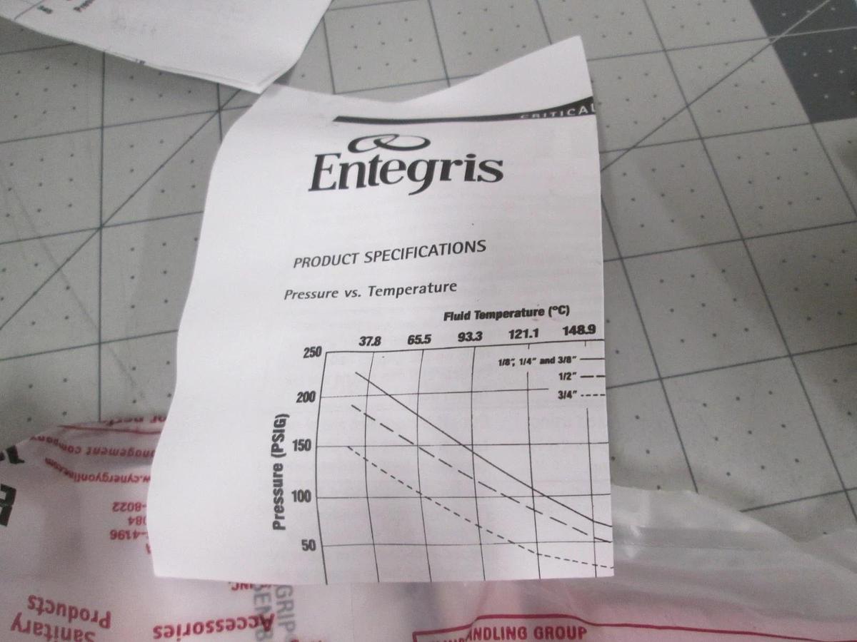 Entegris, E12-12GN-1, Elbow Male 3/4" Tube to 3/4" NPT Fitting, New, Lot of 4