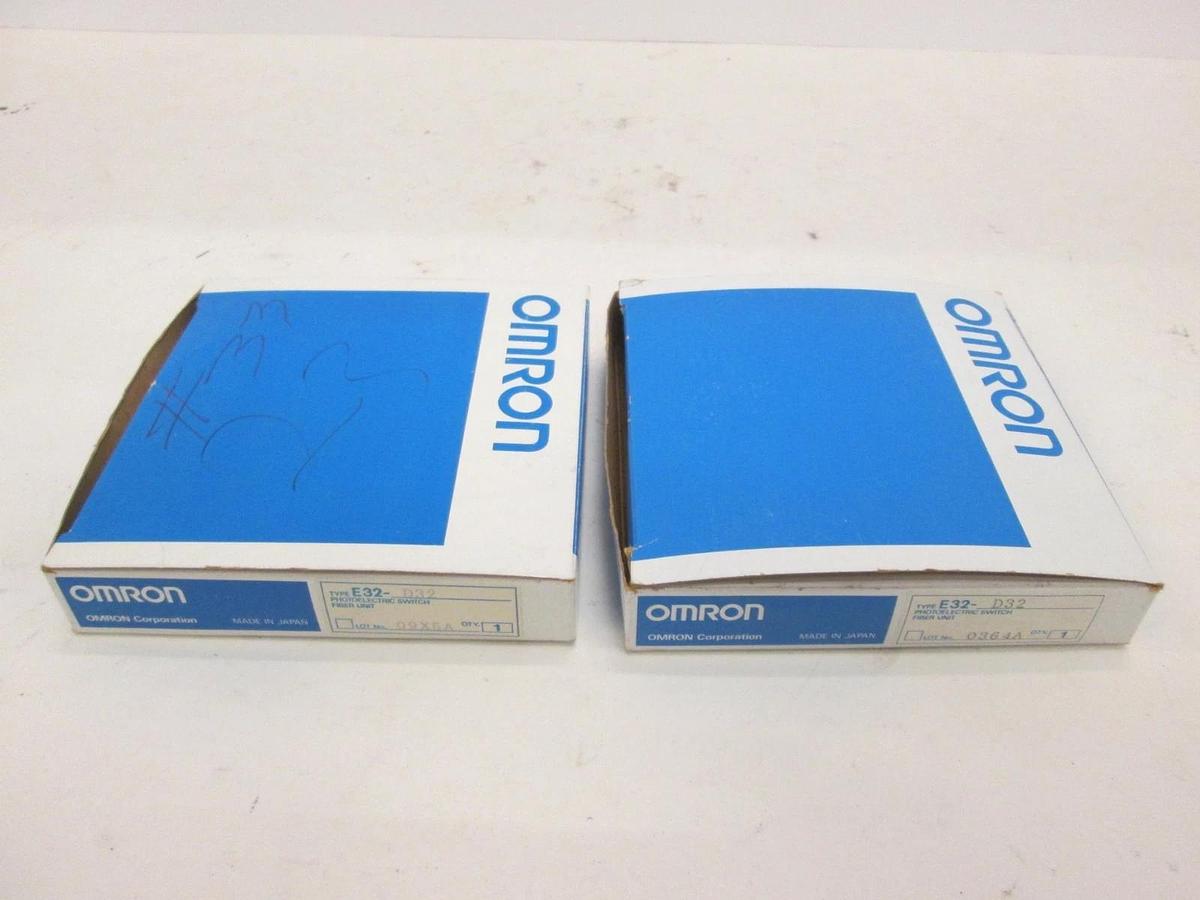 Omron, E32-D32, Photoelectric Switch Fiber Unit, New, Lot of 2